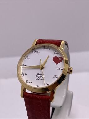 Vintage Pedre With Love Red Band Watch Womens Works New Battery
